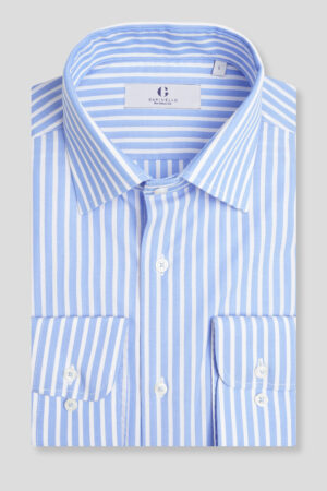Plavo-bela prugasta košulja slim fit (761N)