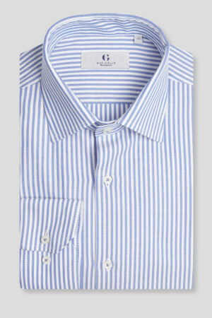 Plava prugasta košulja classic fit 764J