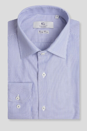 Plava košulja sa sitnim prugama classic fit 764J