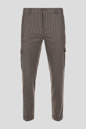 Braon vunene Cargo pantalone 474C