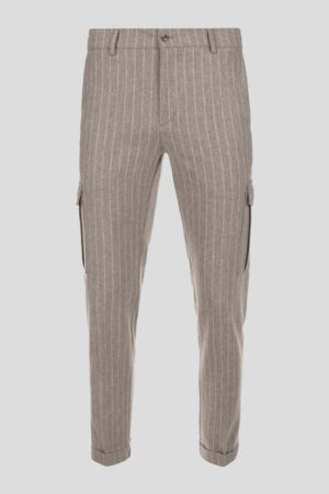 Bež vunene Cargo pantalone 474C