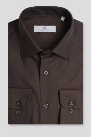 Braon slim fit košulja 521A