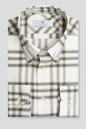 Zelena karirana BD slim fit košulja 523A
